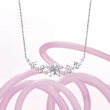 FANCIME „Vega Whisper“ Twinkling Star Alpha Lyrae Sterling Silber Halskette 