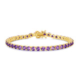 Bracelet en argent sterling "Spiritual Purple" avec améthyste