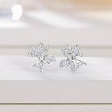 FANCIME "Blooming Bow" Boucles d'oreilles en argent sterling en forme de nœud floral