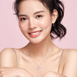 FANCIME "Sweetheart" Pink Planet Sterling Silver Necklace