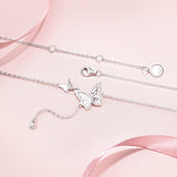 FANCIME „Lightplay Butterfly“ Hängende Halskette aus Sterlingsilber
