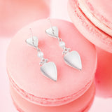 FANCIME „Pink Moment“ Ohrhänger in Herzform aus Sterlingsilber mit weißer Perle und Zirkonia 