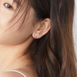 FANCIME "Blooming Bow" Boucles d'oreilles en argent sterling en forme de nœud floral