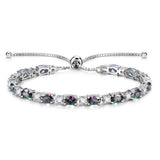 „Glamour Radiance“ – Alexandrit-Armband aus Sterlingsilber mit Geburtsstein Juni und klassischer Bolo-Kette
