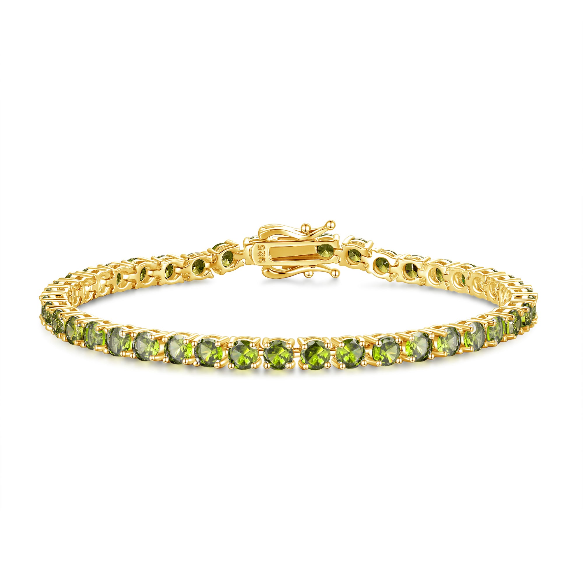 „Sunny Delight“ Peridot-Tennisarmband aus Sterlingsilber 