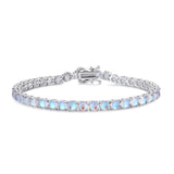 FANCIME "Lunaria" Juni Geburtsstein Mondstein Sterling Silber Tennisarmband
