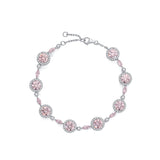 FANCIME „Pink Addiction“ Tennis-Gliederarmband aus Sterlingsilber 