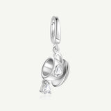 Coffee Cup Silver Charm