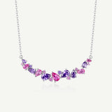 „Wisteria Whisper“ Blumenbarren-Halskette aus Amethyst und Silber