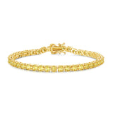 "Renouvellement de l'Esprit" Bracelet Tennis en Argent Sterling Citrine Jaune