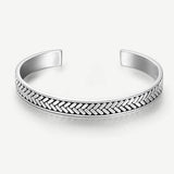 FANCIME FEARLESSNESS Herren-Armband aus Sterlingsilber mit offenem Ärmel
