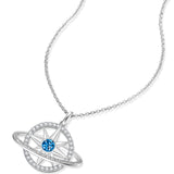 FANCIME „Stellar Promise“ Topas-Geburtsstein-Halskette aus Sterlingsilber für Dezember