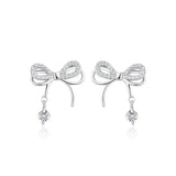 FANCIME „Dream Bow“ Schmetterlingsschleifen-Ohrringe aus Sterlingsilber