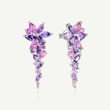 „Wisteria Whisper“ Flower Bar Amethyst Silber Ohrringe