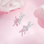 FANCI ME "La Rose" Sterling Silver Love Knot Earrings Show2