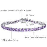 Bracelet en argent sterling "Spiritual Purple" avec améthyste