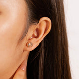 FANCIME „My Rose“ Diamant-Ohrstecker aus 14-karätigem Roségold
