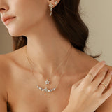 FANCIME „Vega Whisper“ Twinkling Star Alpha Lyrae Sterling Silber Halskette 