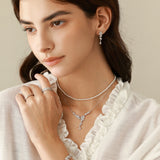 FANCIME „Wisteria Whisper“ Ohrringe aus Sterlingsilber mit Blütenanhänger 