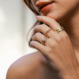 Bagues de Promesse pour Couples “Chuchotements du Crépuscule” en Argent Sterling FANCIME