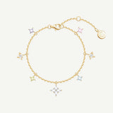 FANCIME "Starlit Dream" Colorful Star Sterling Silver Bracelet