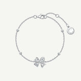 FANCIME „Blooming Bow“ Schmetterlings- und Blumenschleifen-Armband aus Sterlingsilber