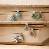 Trinity Essential Silver Earrings in Turquoise