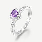 Balance Essential Silver Ring in Created Amethyst