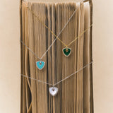 Trinity Signature Silver Necklace in Natural Malachite