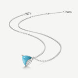 Balance Silver Necklace in Created Turquoise