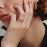 Rose Pin Silver Ring