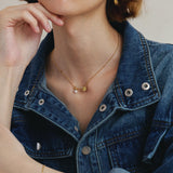 Rose Pin Silver Necklace