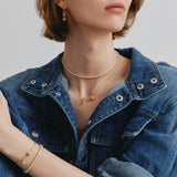 Rose Pin Silver Necklace
