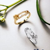 Rose Pin Silver Ring