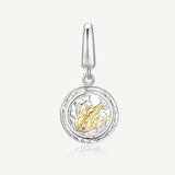 Dunkle Nacht Lolita Feuerball Silberner Charm