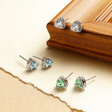 Balance Essential Silver Earrings in Created Aquamarine