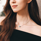 Balance Silver Necklace in Created Turquoise