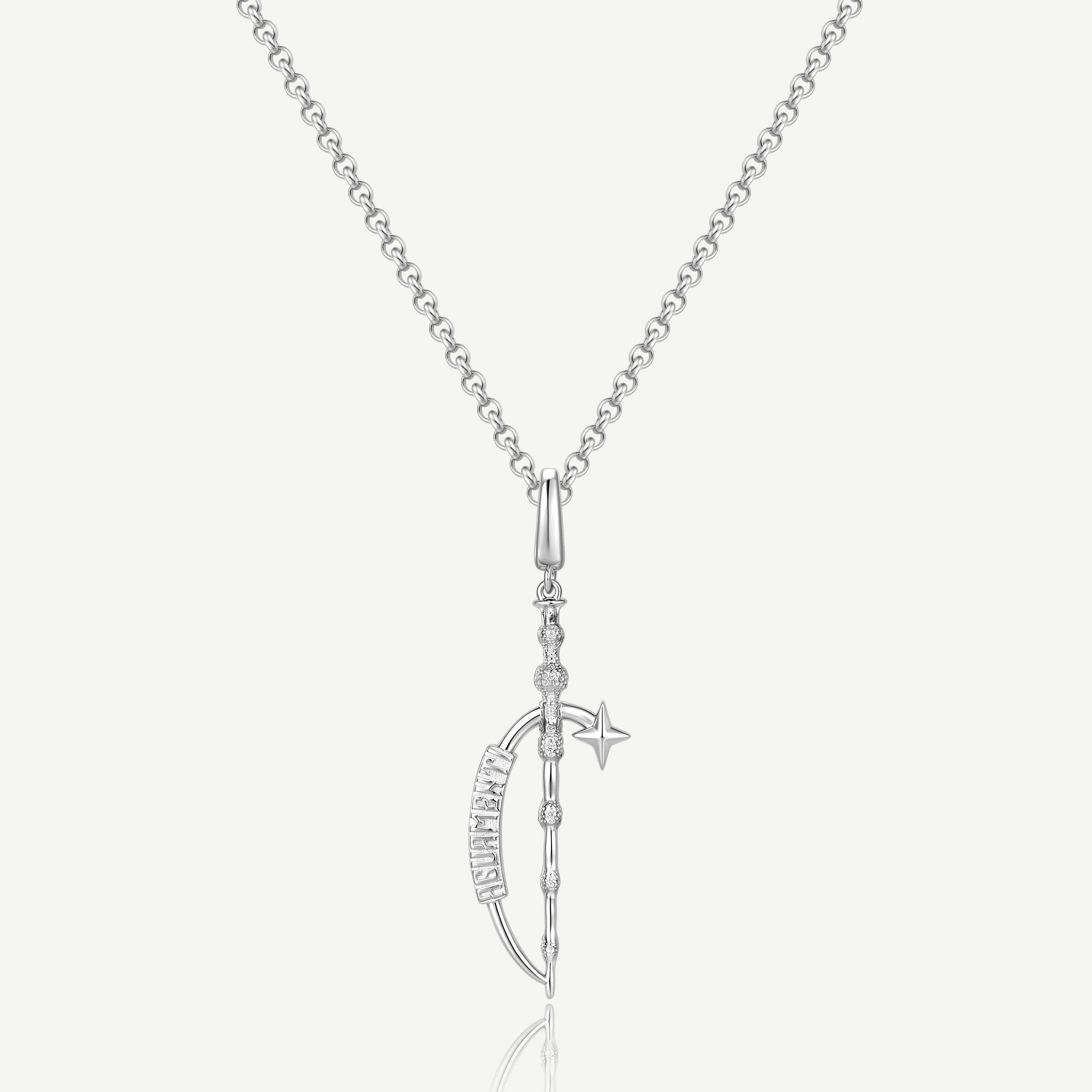 Harry Potter x FANCIME Dumbledore Elderstab Silberanhänger Halsketten
