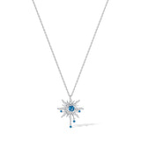 FANCIME "Soluna Nexus" Topaz December Birthstone Sterling Silver Necklace