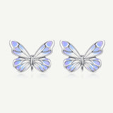 FANCIME „Starlight Butterfly“ Ohrringe aus leuchtendem Emaille und Sterlingsilber