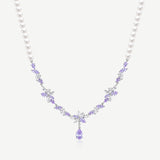 Collier en Argent Doux de Promesse Wisteria Bloom Drop