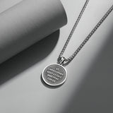 FANCIME St. Christopher Medaillen Amulett Sterling Silber Herren Anhänger Halskette Heilige Serie 