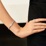FANCIME „Axis“ Tennisarmband aus Sterlingsilber mit Radiant Cut