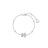 FANCIME „Blooming Bow“ Schmetterlings- und Blumenschleifen-Armband aus Sterlingsilber