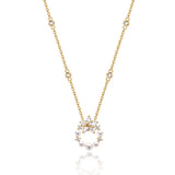 FANCIME "Vega Aureole" Funkelnder Stern Alpha Lyrae Sterling Silber Halskette 