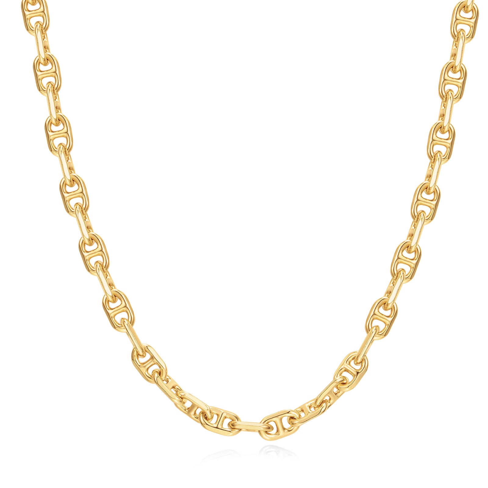 FANCIME „Sunlit Grace“ Klassische quadratische Gliederkette aus Sterlingsilber