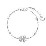 FANCIME „Blooming Bow“ Schmetterlings- und Blumenschleifen-Armband aus Sterlingsilber