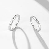 Bagues en argent sterling pour couples "Tous les Angles" FANCIME
