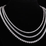 FANCIME „The One“ Moissanit-Tennis-Halskette aus Sterlingsilber