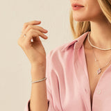 FANCIME "The One" Bracelet en argent sterling avec moissanite tennis